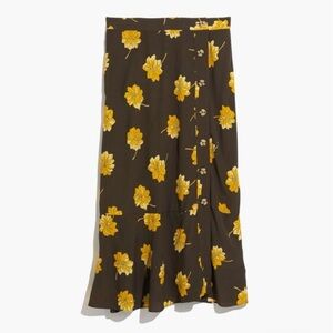 NWOT Madewell Flutter hem floral skirt size 18